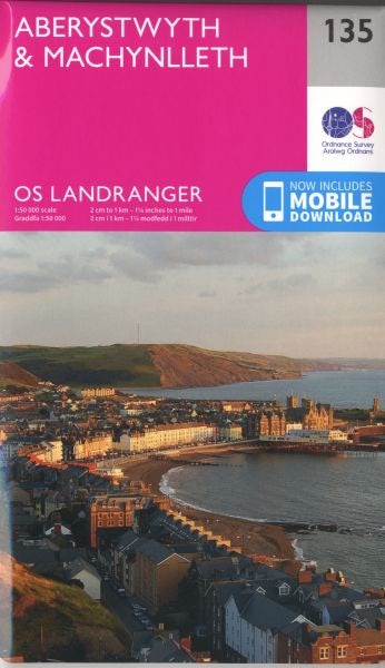 Cover image for O.S. Landranger 135 Aberystwyth and Machynlleth / Aberystwyth a Machynlleth, isbn: 9780319262337