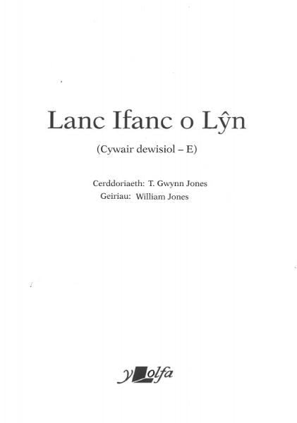 Cover image for Lanc Ifanc o Lŷn (Cywair Dewisiol - E), isbn: 9781800993211