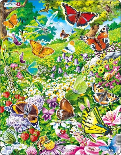 Cover image for Jig-so Pili-pala Mewn Maes o Flodau Prydferth / Butterflies in a Beautiful Flower Field Jigsaw, isbn: 9781801064651