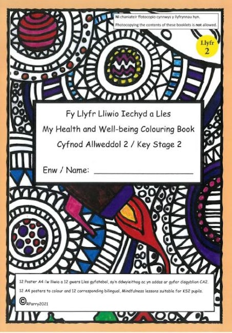 Cover image for Llyfr Lliwio Iechyd a Lles / My Health and Well-Being Colouring Book (Cyfnod Allweddol 2 / Key Stage 2) Llyfr 2, isbn: 0113700754