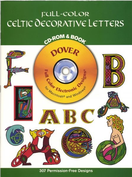 Cover image for Full Color Celtic Decorative Letters (CD-ROM & Book), isbn: 9780486995656