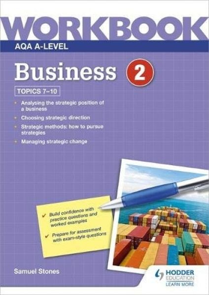 Cover image for AQA A-Level Business Workbook 2, isbn: 9781510483279