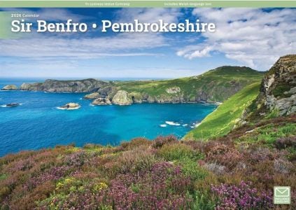 Cover image for Calendr 2026 Sir Benfro / Pembrokeshire A4 Calendar 2026, isbn: 9781529897869