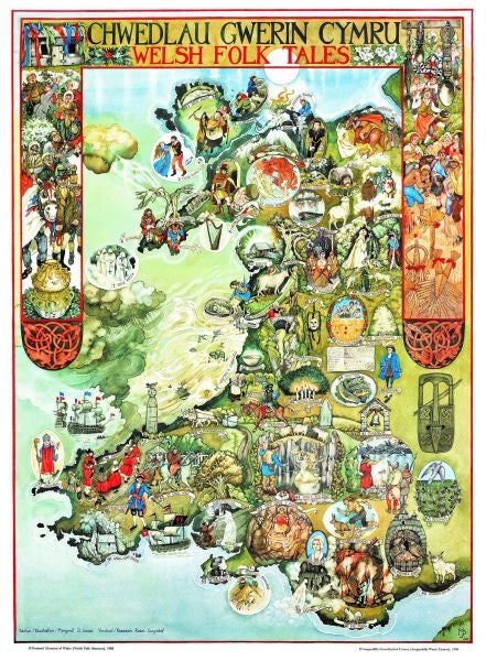 Cover image for Poster Chwedlau Gwerin Cymru / Welsh Folk Tales Poster, isbn: 9781800994447