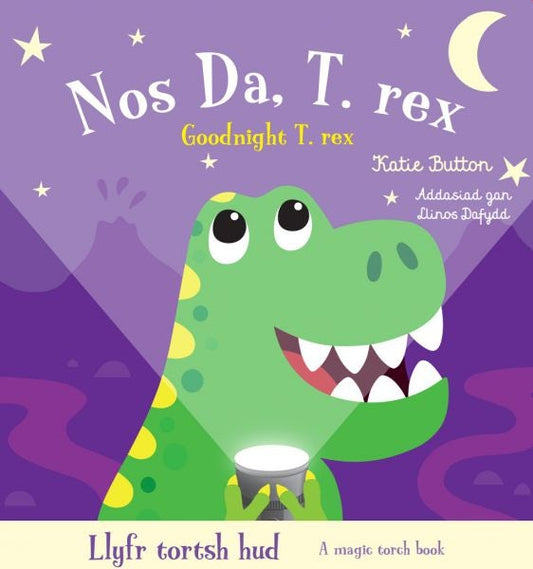 Cover image for Llyfr Tortsh Hud: Nos Da T.rex / Magic Torch Book: Goodnight T.rex, isbn: 9781804164839