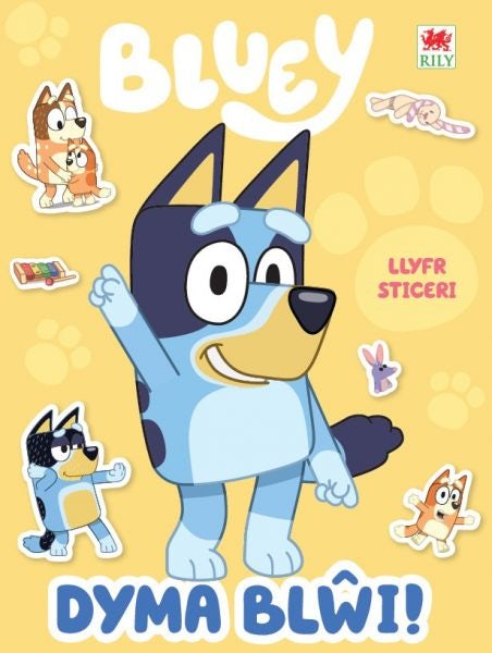 Cover image for Dyma Blŵi! (Llyfr Sticeri), isbn: 9781804164860