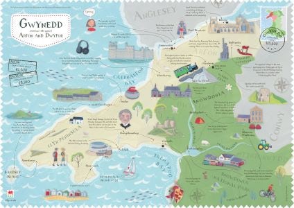 Cover image for Wales on the Map: Gwynedd Poster (Arfon and Dwyfor - English), isbn: 9781849674799