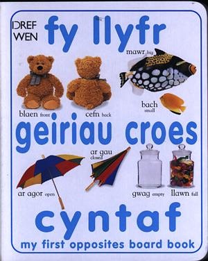 Cover image for Fy Llyfr Geiriau Croes Cyntaf/My First Opposites Board Book, isbn: 9781855966710