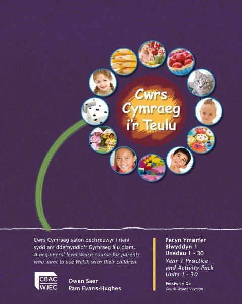 Cover image for Cymraeg i'r Teulu: Blwyddyn 1 (Fersiwn y De) Pecyn Ymarfer Unedau 1-30, isbn: 9781860856754