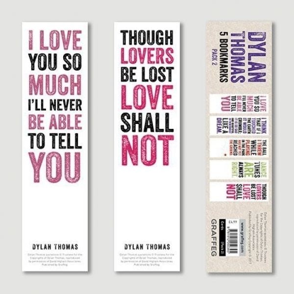 Cover image for Dylan Thomas Bookmarks Pack 2, isbn: 9781912050345