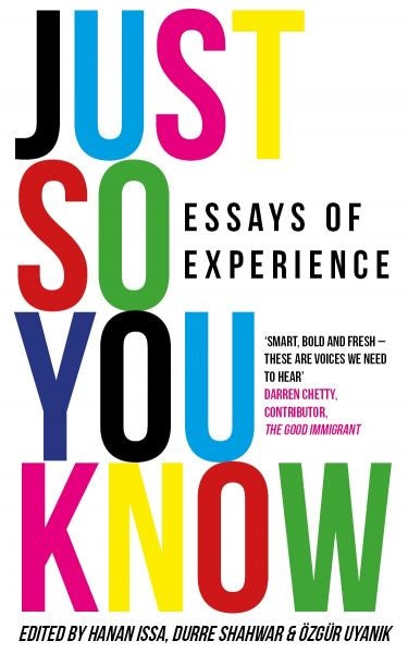 Cover image for Just so You Know, isbn: 9781912681822