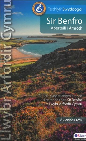 Cover image for Llwybr Arfordir Cymru: Sir Benfro - Aberteifi i Amroth - Teithlyfr Swyddogol, isbn: 9781914589096